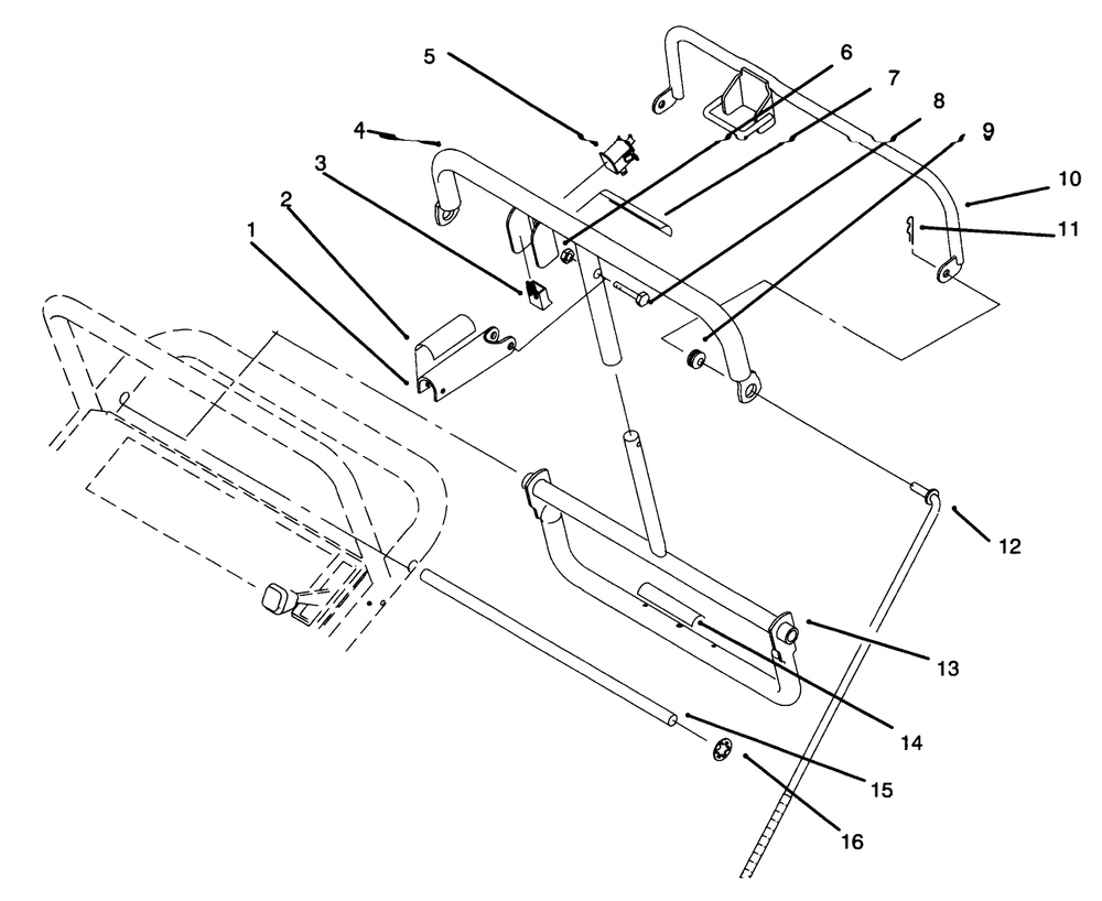 Handle Assembly (Continued) Diagram and Parts List for 30165 5900001 - 5999999 Toro Lawn Tractor Accessories
