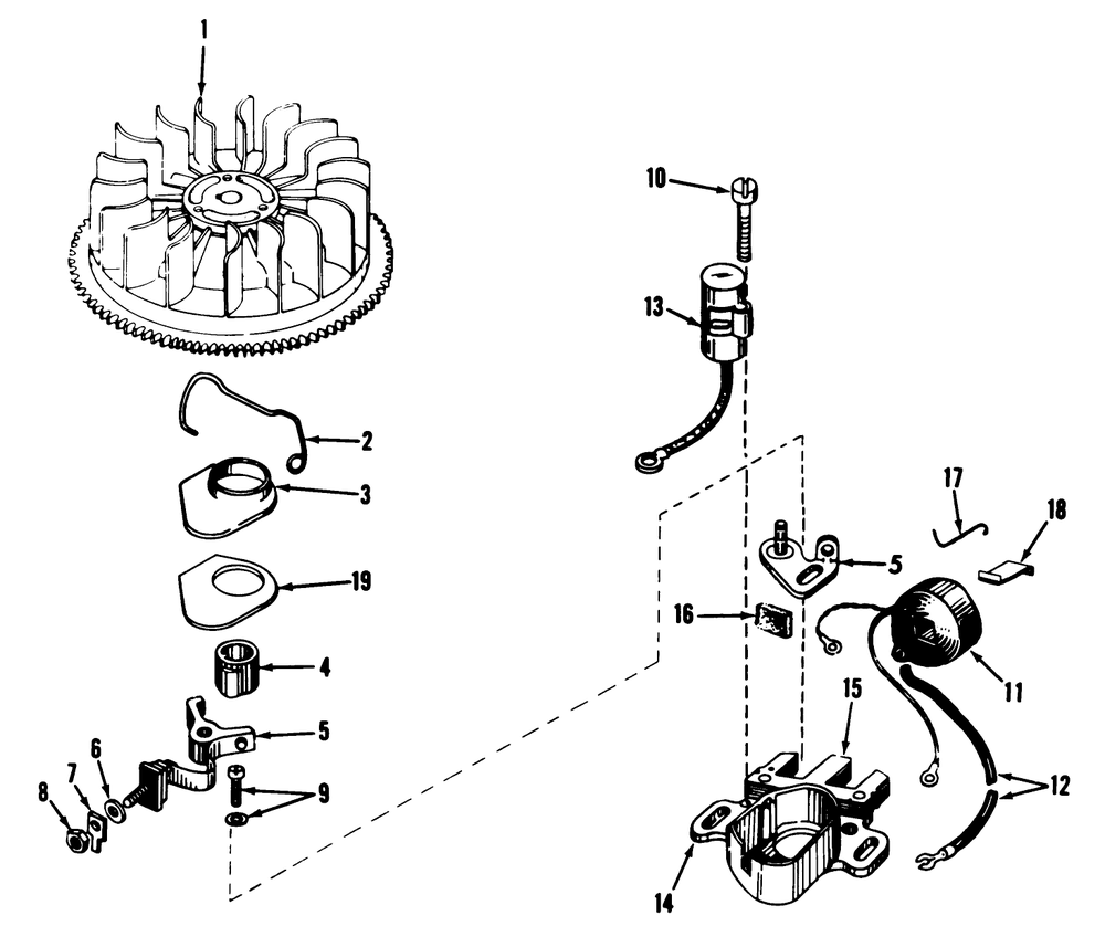 Magneto No. 610694a (Electric) Diagram and Parts List for 56005 2000001 - 2999999 Toro Lawn Mower