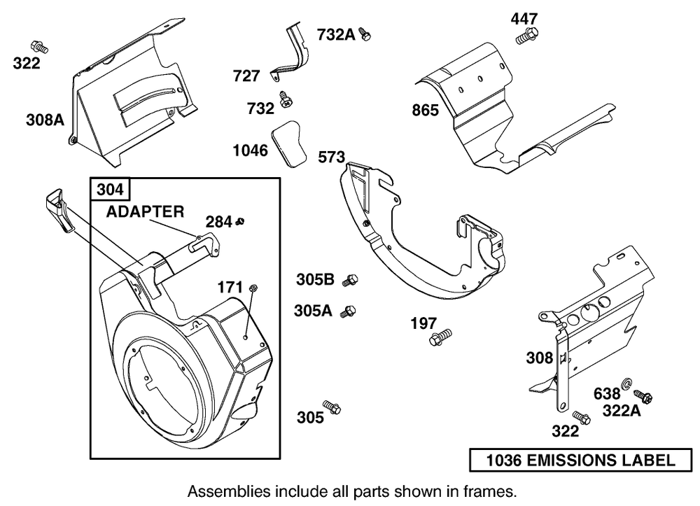 Blower Housing And Cover Assembly Diagram and Parts List for 12004TC 220000001 - 220999999 Toro Lawn Tractor