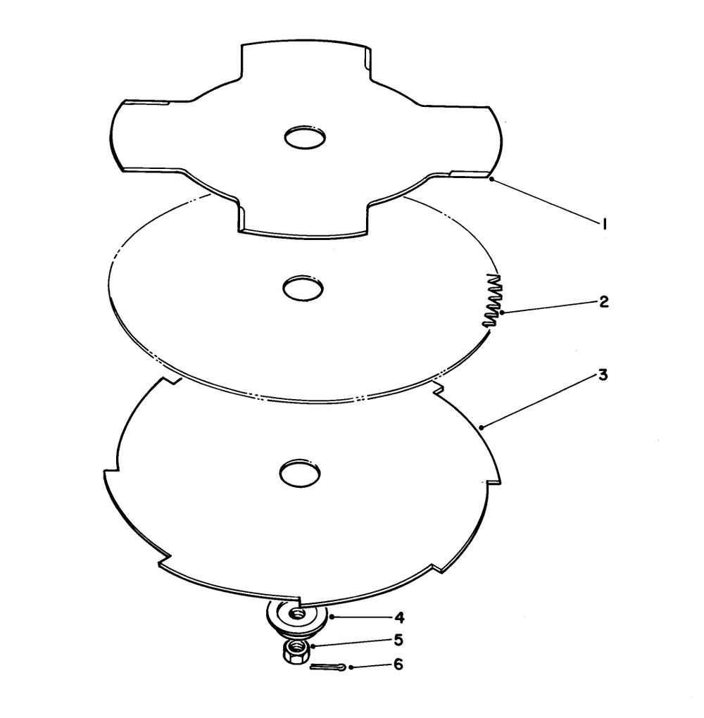 Weed Blade And Brush Blade (Optional) Diagram and Parts List for 51606 2000001 - 2999999 Toro Trimmer