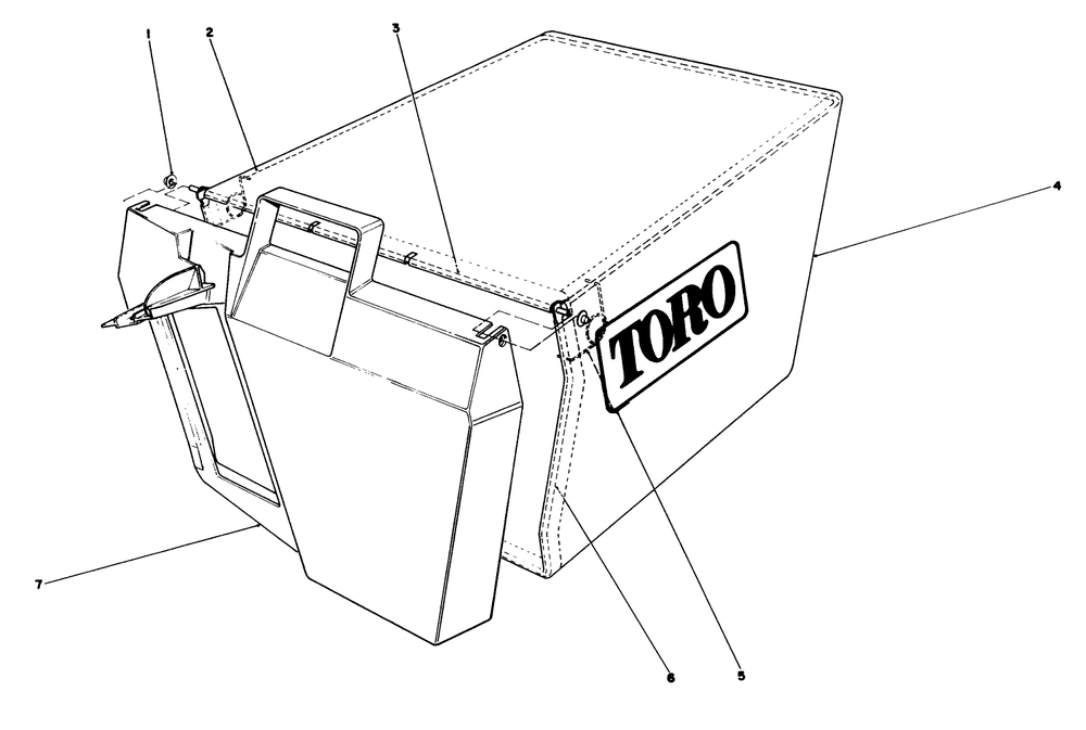 Grass Bag Assembly No. 11-0159 Diagram and Parts List for 20588 8000001 - 8999999 Toro Lawn Mower