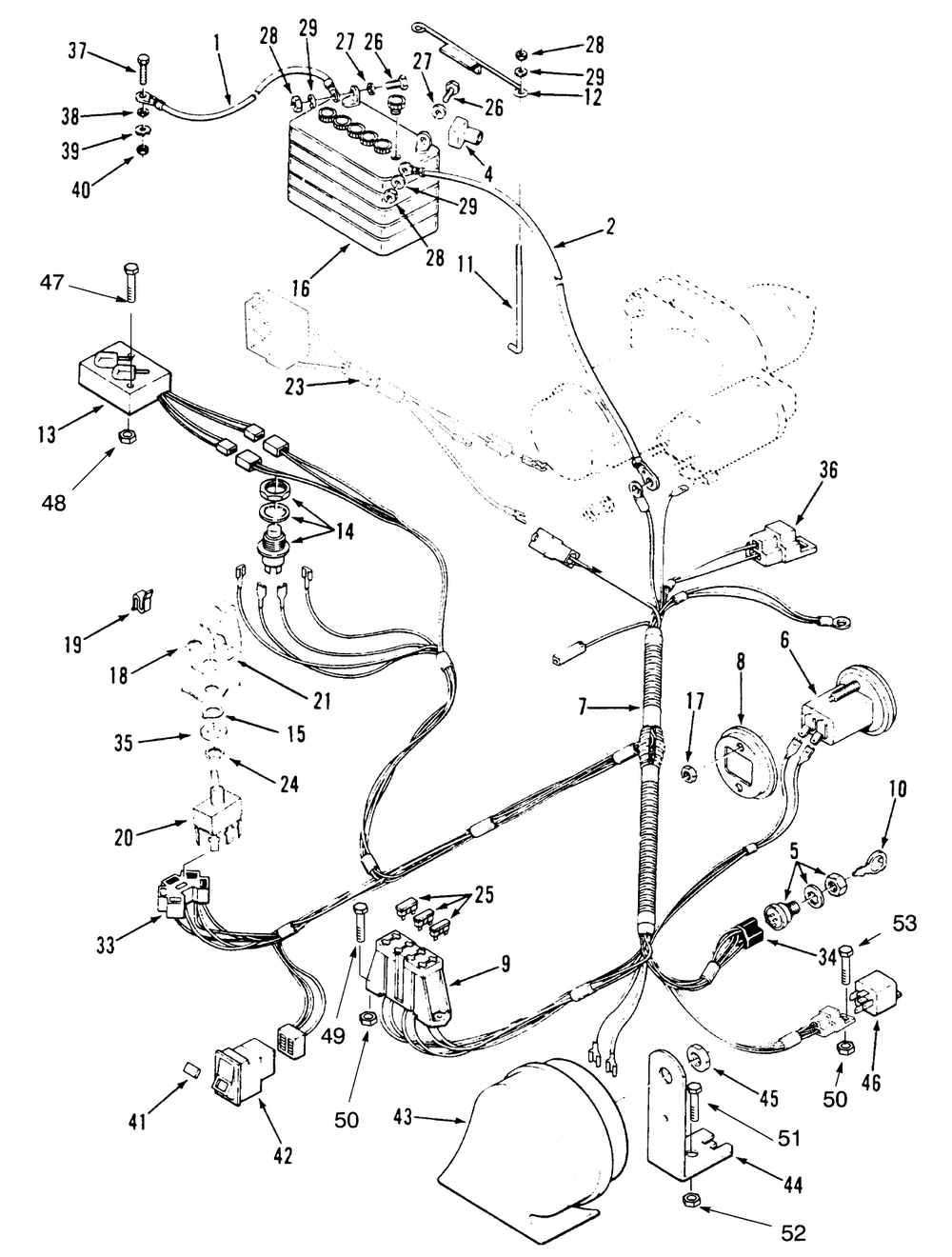 Electrical System Diagram and Parts List for 74140 690001 - 699999 Toro Lawn Tractor