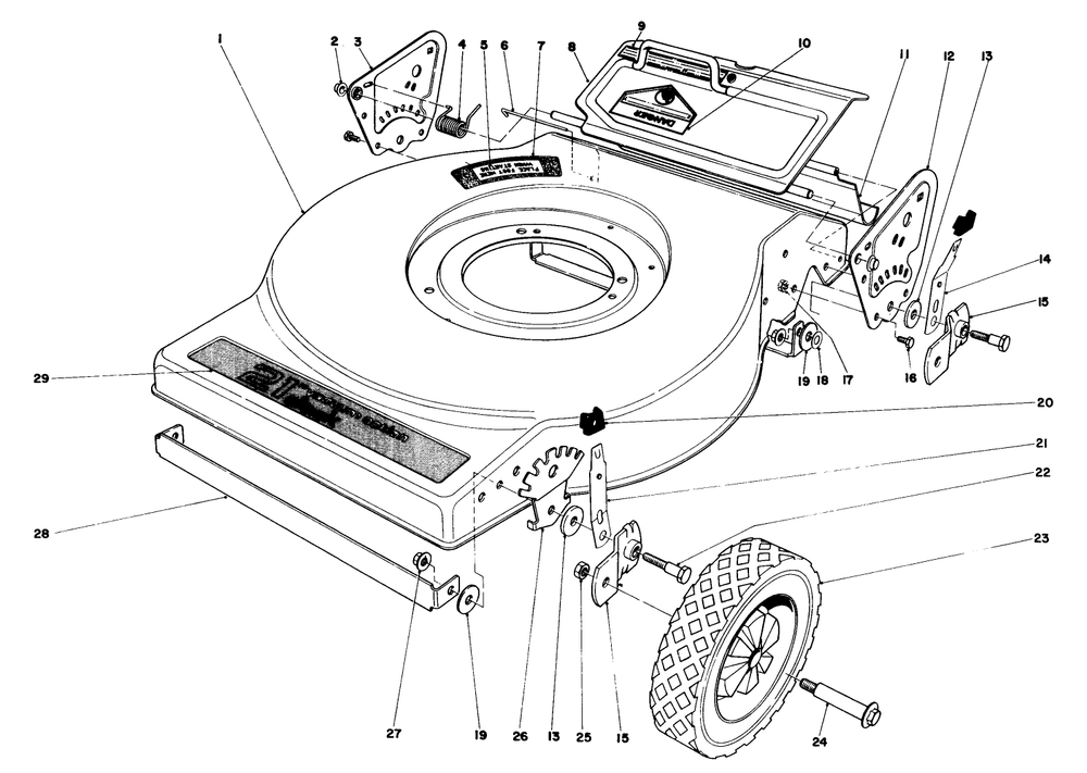 Mower Housing (Model No. 16880) Diagram and Parts List for 16890 2000001 - 2999999 Toro Lawn Mower