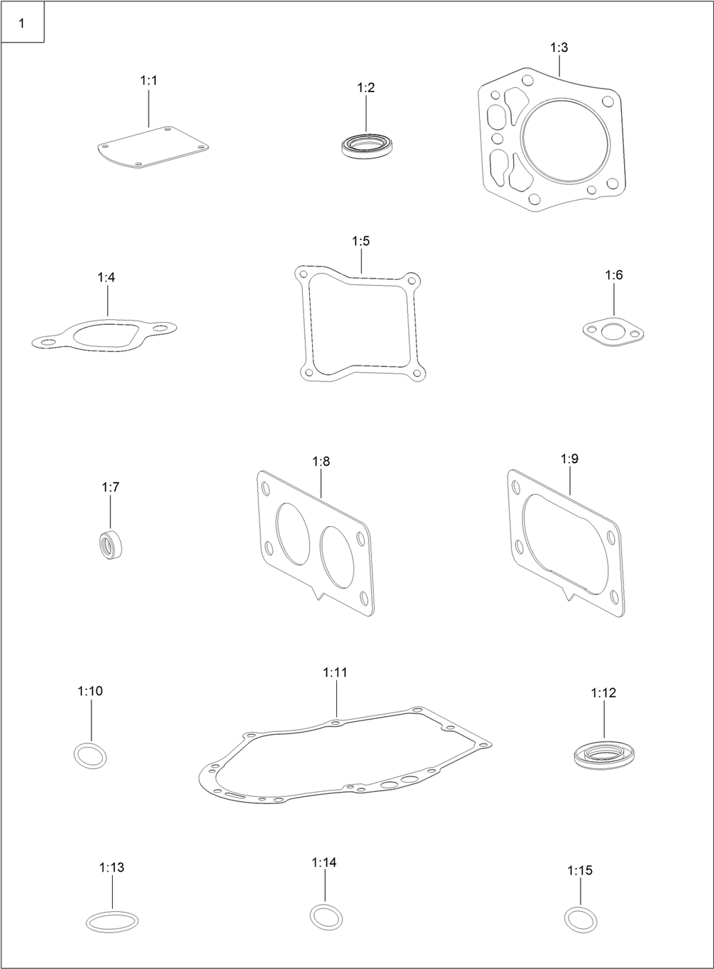 Gasket And Seal Kit Diagram and Parts List for 74454 400000000-999999999 Toro Lawn Tractor