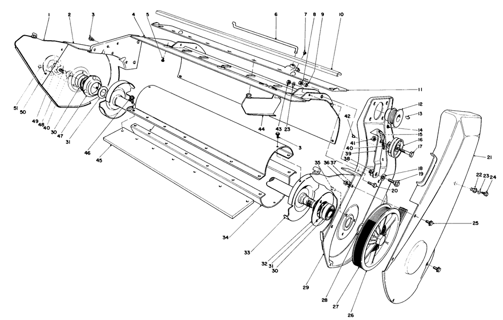 Lower Main Frame Assembly Diagram and Parts List for 38162 9000001 - 9999999 Toro Snow Blower