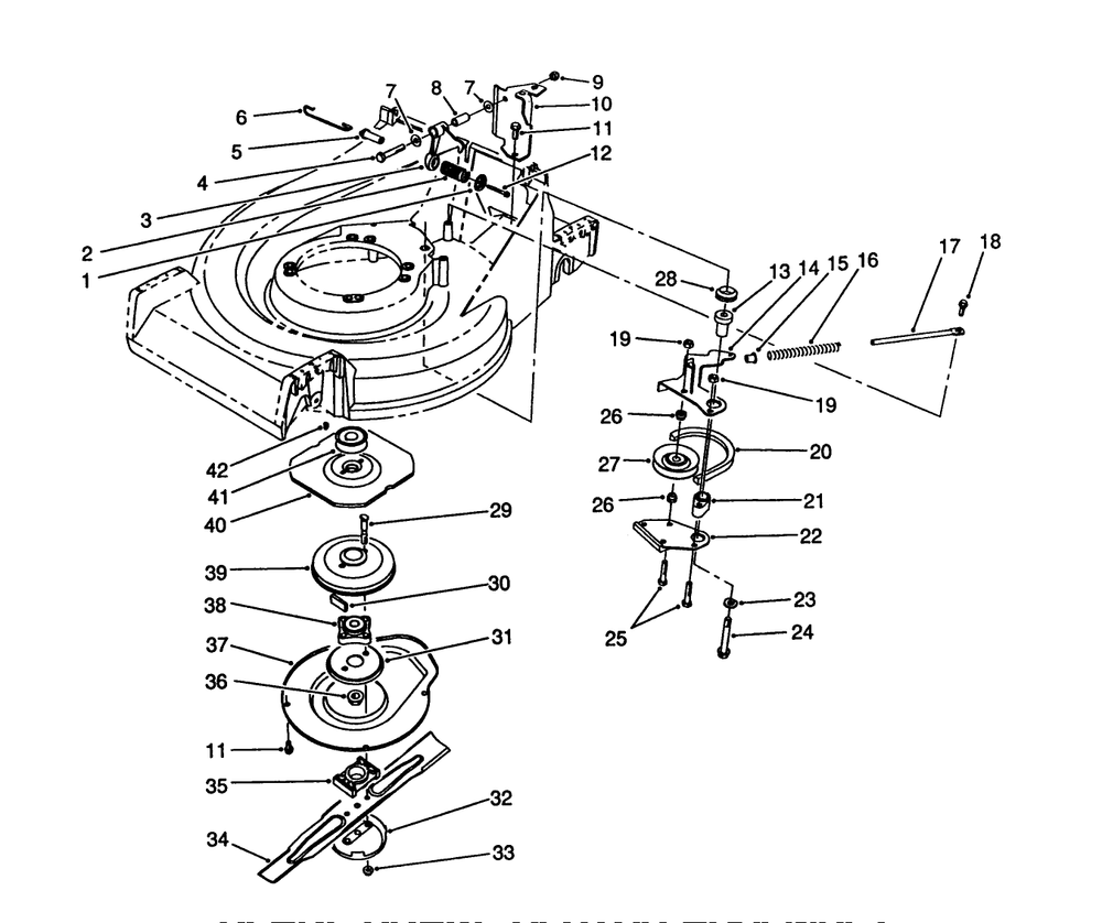 Blade Brake Clutch Assembly Diagram and Parts List for 26624 0000001 - 0001101 Toro Lawn Mower