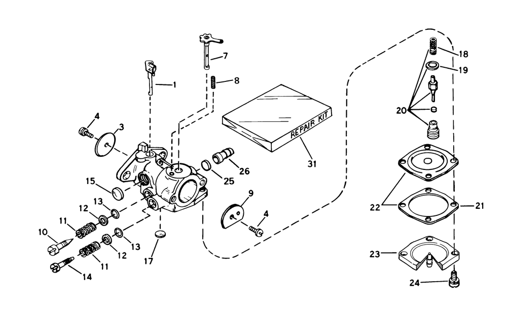 Carburetor No. 632142a Diagram and Parts List for 38162 7000001 - 7999999 Toro Snow Blower