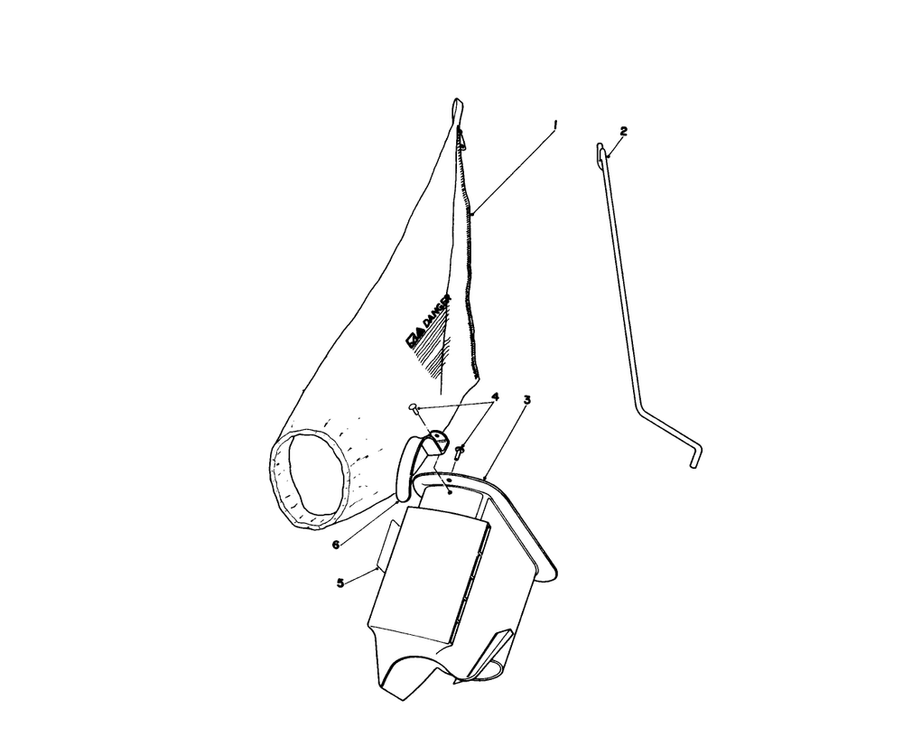 Bagging Kit No. 36-8380 (Optional) Diagram and Parts List for 16165 1000001 - 1999999 Toro Lawn Mower