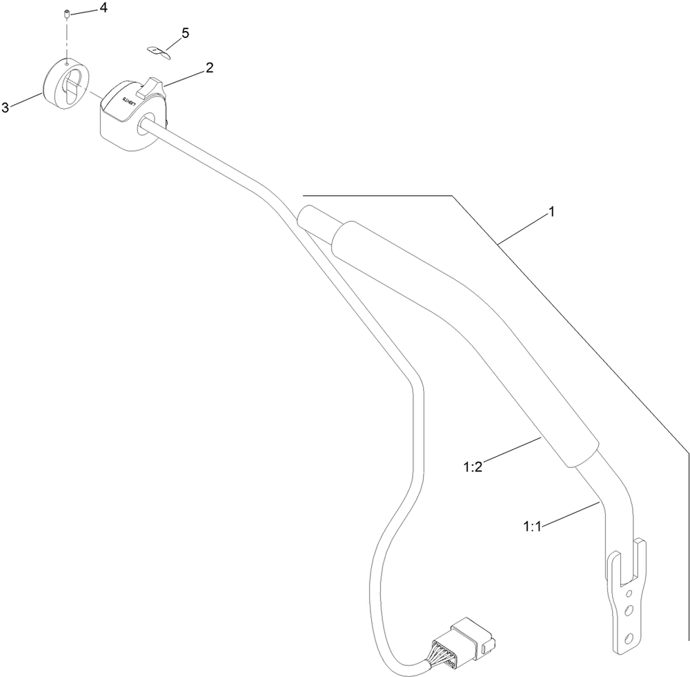 Lh Lever Assembly No. 140-6692 Diagram and Parts List for 2937  Toro Lawn Tractor