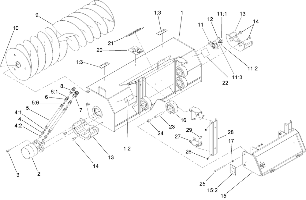 Trench Filler Assembly Diagram and Parts List for 22472 400000000 - 401999999 Toro Lawn Tractor Accessories