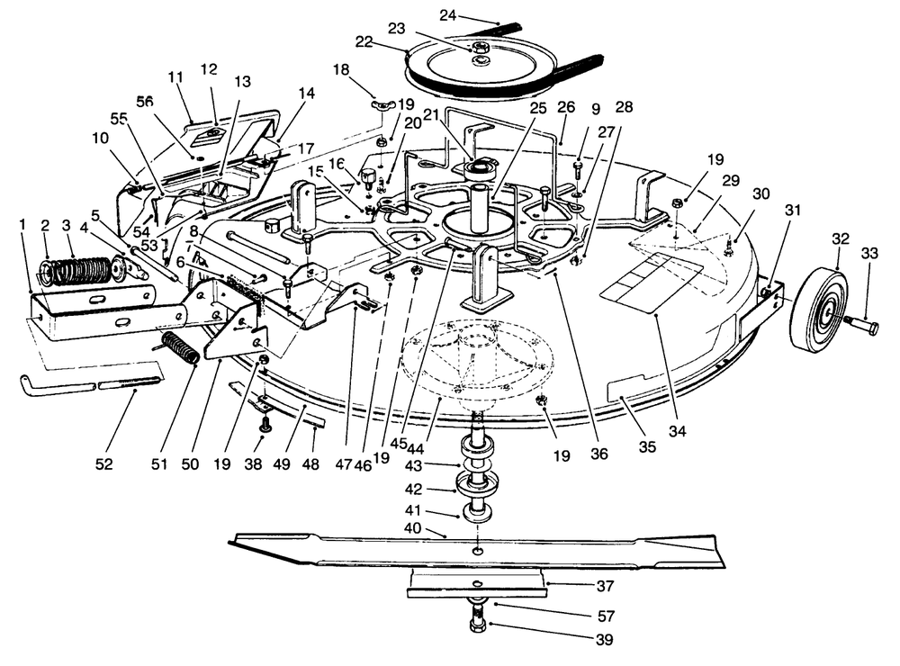 Mower Assembly-Recycler Diagram and Parts List for 70131 6900001 - 6999999 Toro Lawn Tractor