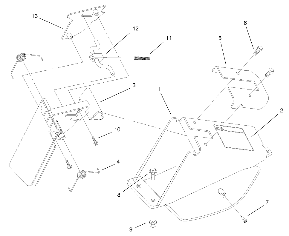Discharge Chute Assembly (Model No. 20458 Only) Diagram and Parts List for 20448 7900001 - 7999999 Toro Lawn Mower