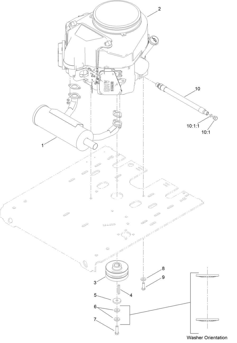 Engine Assembly Diagram and Parts List for 29519 400000000 - 999999999 Toro Aerator