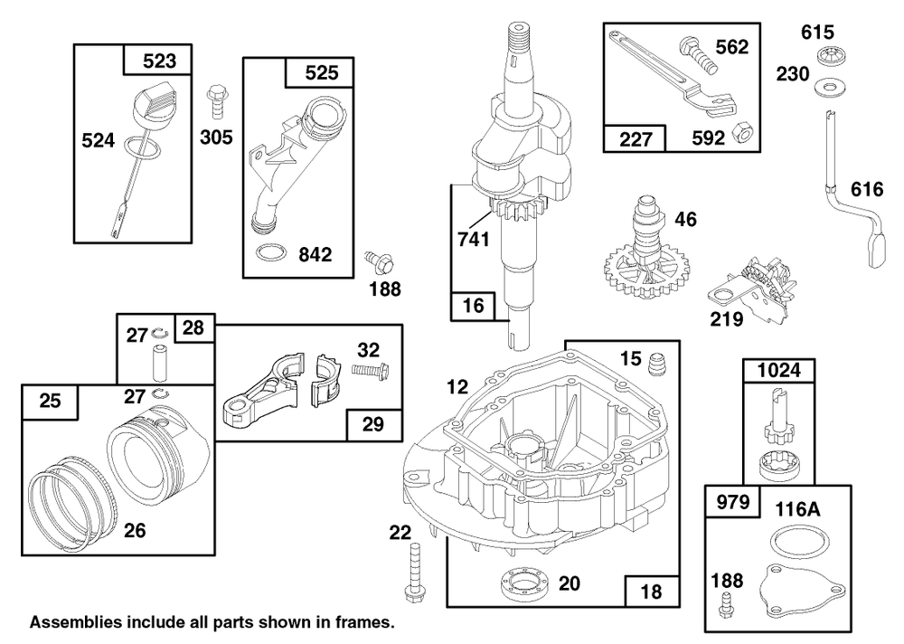 Engine Gts 150 Diagram and Parts List for 20464 7900001 - 7999999 Toro Lawn Mower
