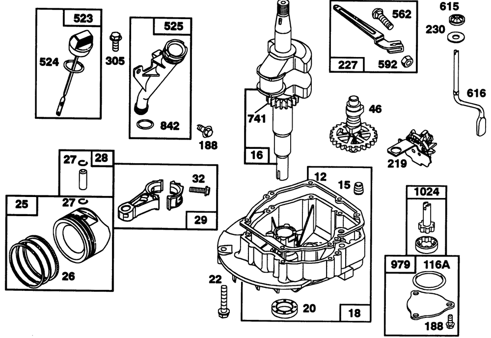 Engine Gts 150 77-9140 Diagram and Parts List for 22151 3900001 - 3900855 Toro Lawn Mower
