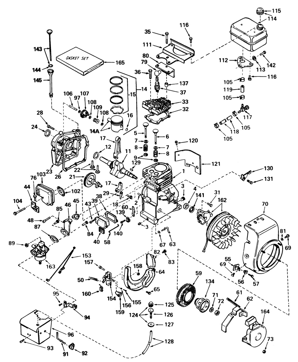 Engine Tecumseh Model Hs40-55513g Diagram and Parts List for 38015 3000001 - 3999999 Toro Snow Blower