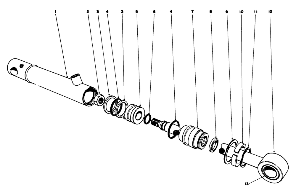 Hydraulic Cyllnder 27-2510 Diagram and Parts List for 30775 100001 - 199999 Toro Lawn Tractor