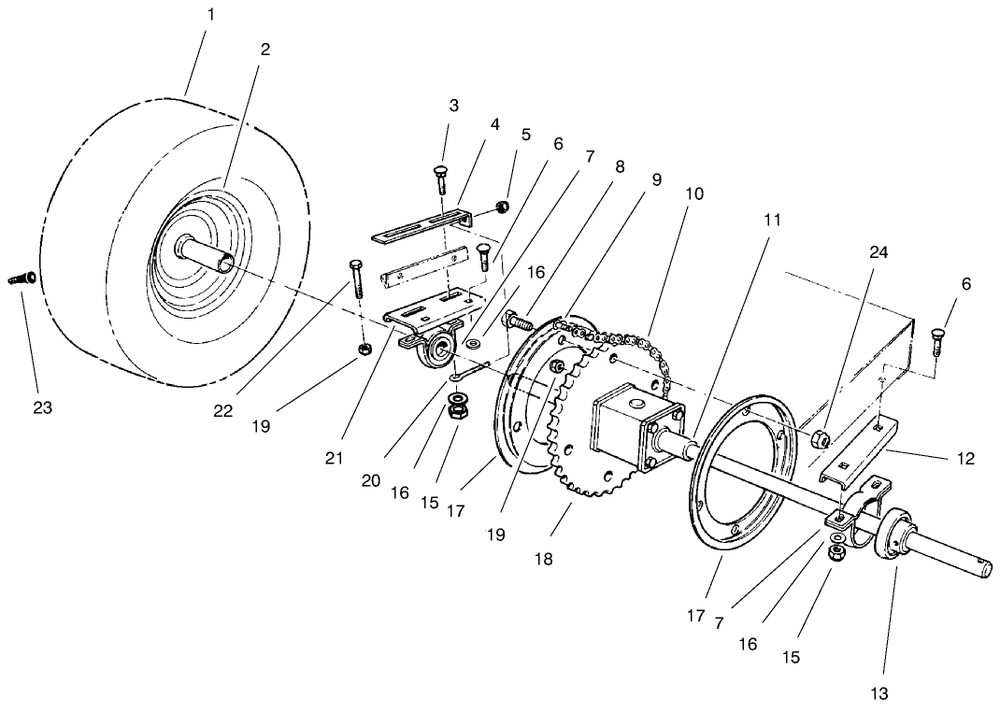 Rear Axle Assembly Diagram and Parts List for 30775 400001 - 499999 Toro Lawn Tractor