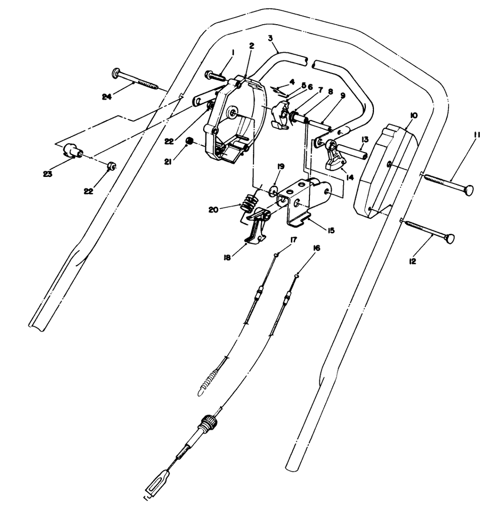 Traction Control Assembly Diagram and Parts List for 20622 6000001 - 6999999 Toro Lawn Mower