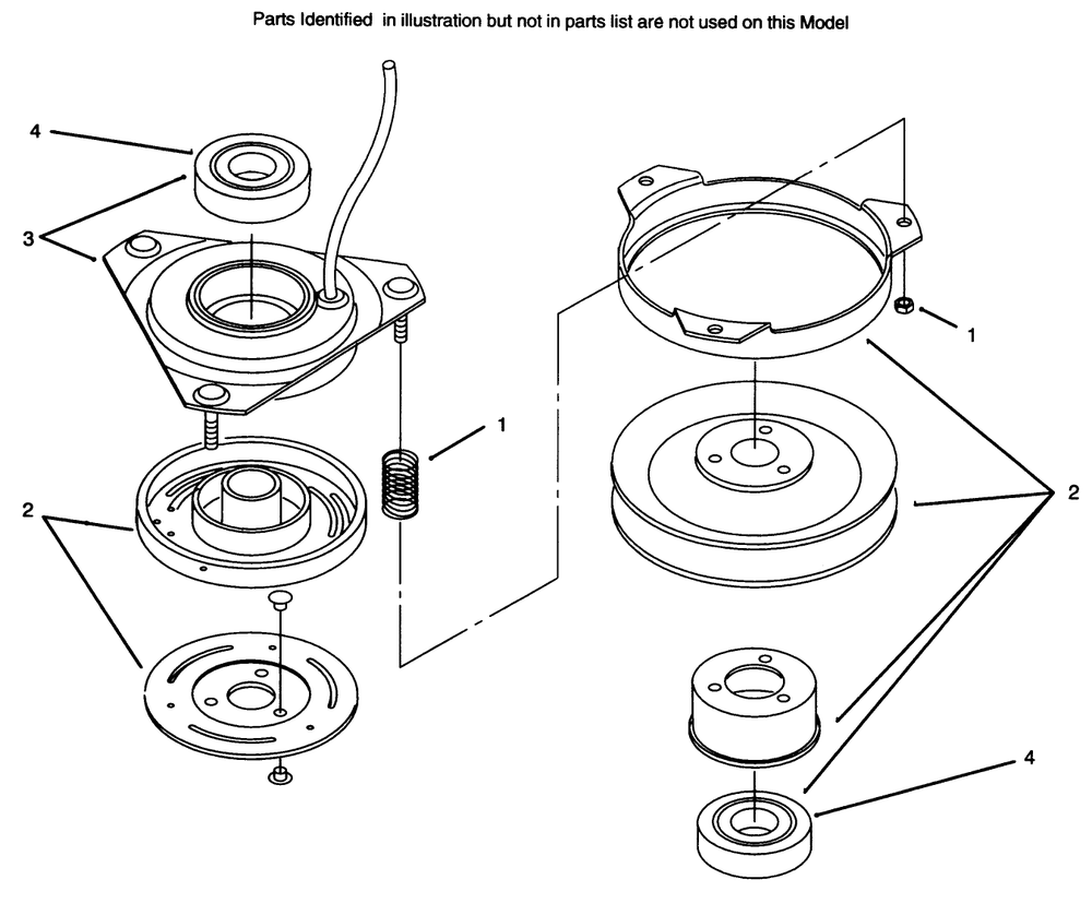 Clutch 94-2514 Diagram and Parts List for 72045 6900001 - 6999999 Toro Lawn Tractor