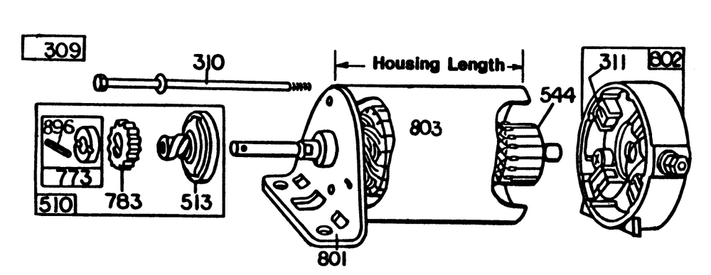 Engine Briggs & Stratton Model No. 252707-0633-01 Diagram and Parts List for 56155 5000001 - 5999999 Toro Lawn Tractor