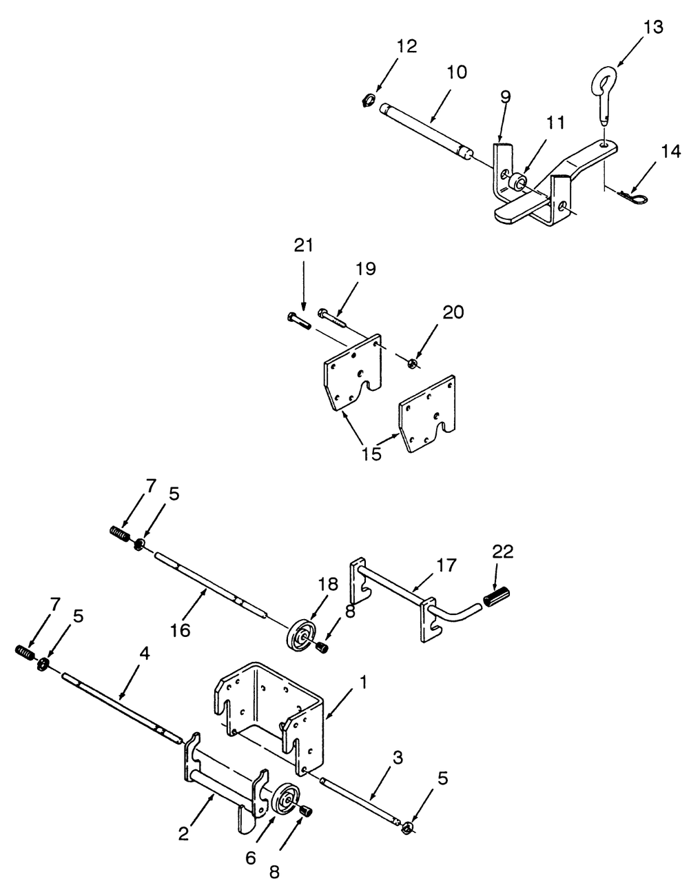 Hitches Diagram and Parts List for 31-10K803 2000001 - 2999999 Toro Lawn Tractor