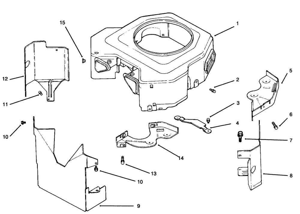 Blower Housing & Baffles Kohler Engine Cv18s - Ps 61521 Diagram and Parts List for 30181 59000001 - 59999999 Toro Lawn Tractor Accessories