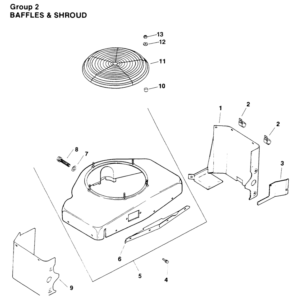 Baffle & Shroud-Engine Kohler Model No. Mv16s-Type Ps56519 Diagram and Parts List for 30180 490731 - 499999 Toro Lawn Tractor Accessories