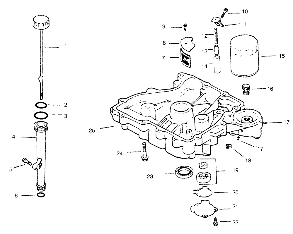 Oil Pan/Lubrication Engine Kohler Model No. Cv14s-1429 Diagram and Parts List for 30187 790001 - 795000 Toro Lawn Tractor Accessories