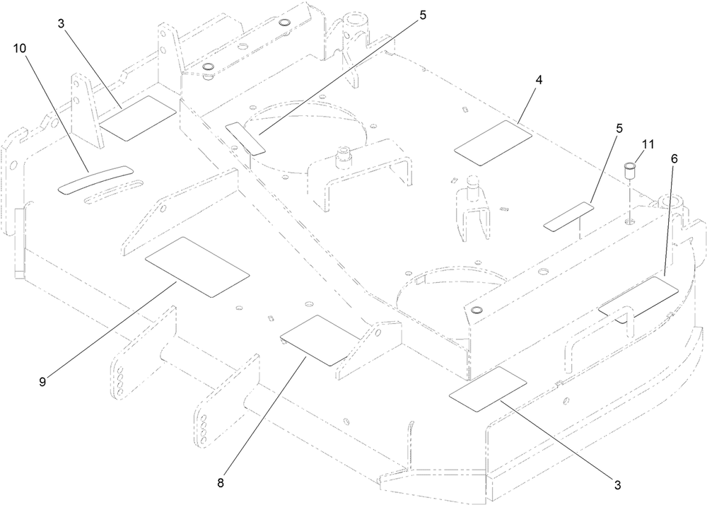 Deck Decal Assembly Diagram and Parts List for 30071 404320000-999999999 Toro Lawn Mower