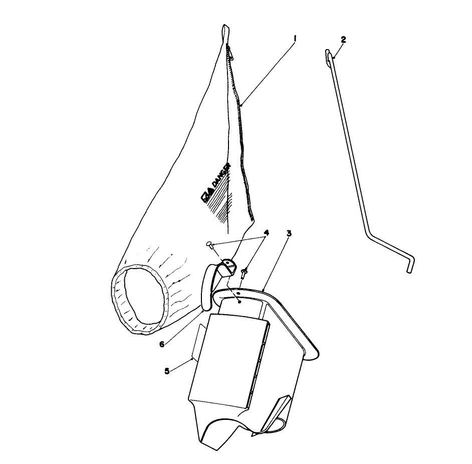 Bagging Kit No. 47-6510 (Optional) Diagram and Parts List for 16585 9000001 - 9999999 Toro Lawn Mower
