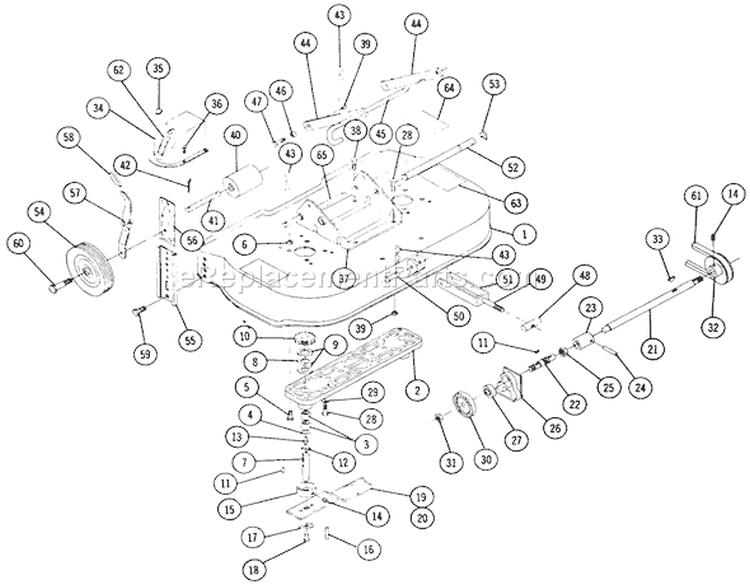 Lawn Skiff Mower Parts List Diagram and Parts List for 2-1231 1968 Toro Lawn Tractor