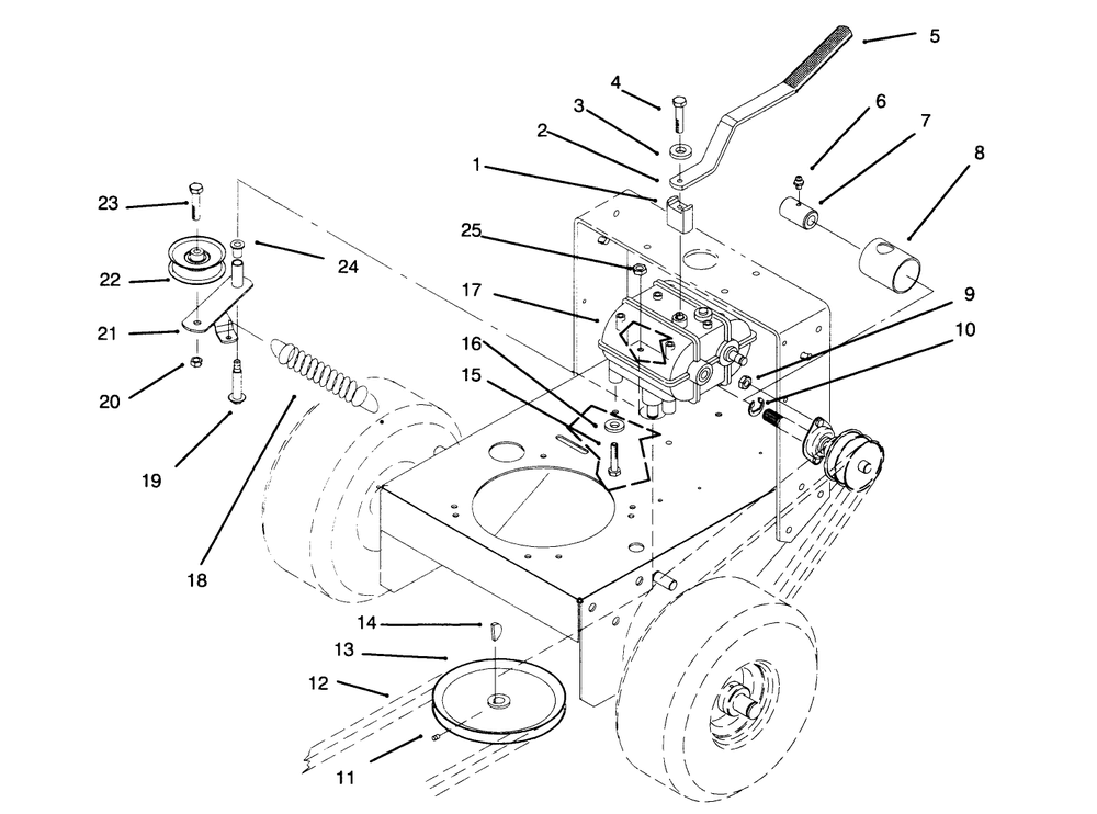 Transmission, Idler, Drive Pulleys & Drive Belts Diagram and Parts List for 30181 69000001 - 69999999 Toro Lawn Tractor Accessories