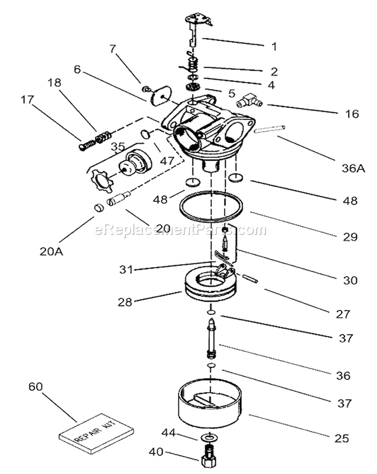 Page B Diagram and Parts List for 20016 220000001-220300000 - 2002 Toro Lawn Mower
