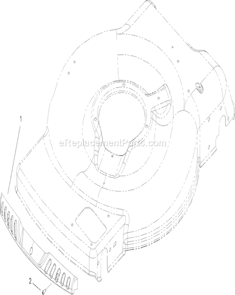 Bumper Assembly Diagram and Parts List for 20016 240000001-240999999 - 2004 Toro Lawn Mower