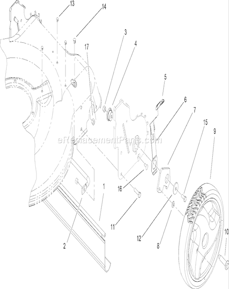Rear Axle Assembly Diagram and Parts List for 20016 260000001-260999999 - 2006 Toro Lawn Mower