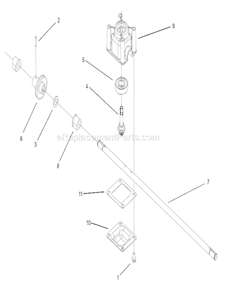 Transmission Assembly Diagram and Parts List for 20017 220000001-220300000 - 2002 Toro Lawn Mower
