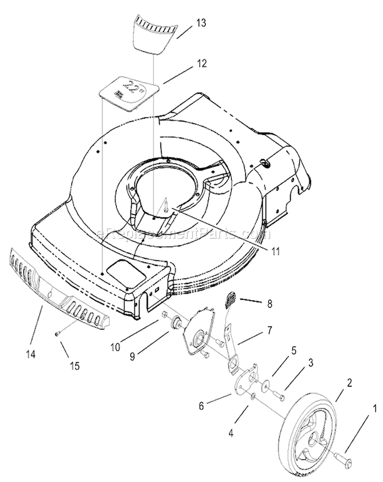 Front Axle and Wheel Assembly Diagram and Parts List for 20014 220300001-220999999 - 2002 Toro Lawn Mower