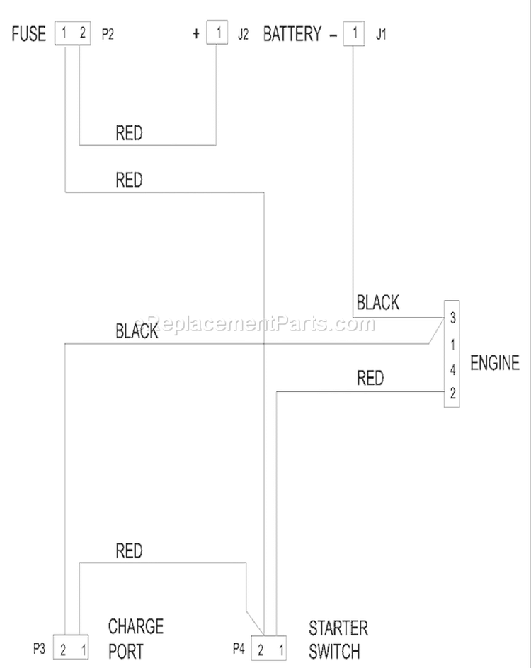 Wire Assembly Diagram and Parts List for 20014 230000001-230999999 - 2003 Toro Lawn Mower