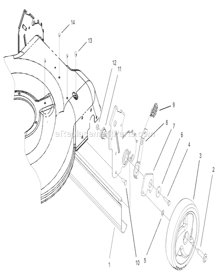 Low Wheel Rear Axle Assembly Diagram and Parts List for 20016 230000001-230999999 - 2003 Toro Lawn Mower