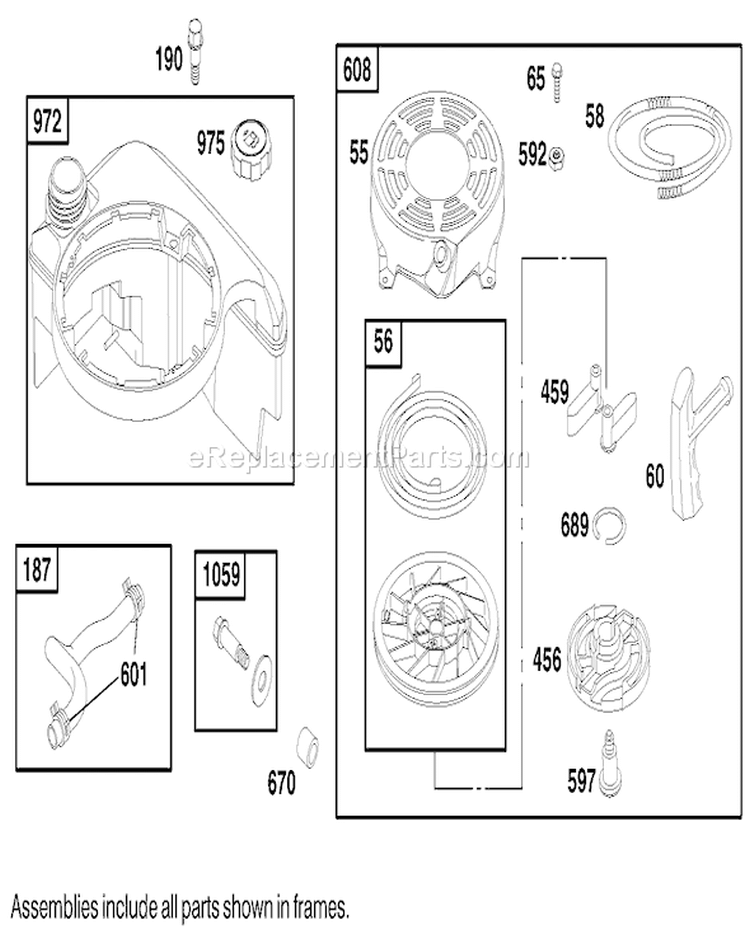 Page H Diagram and Parts List for 20022 9900001-9999999 - 1999 Toro Lawn Mower