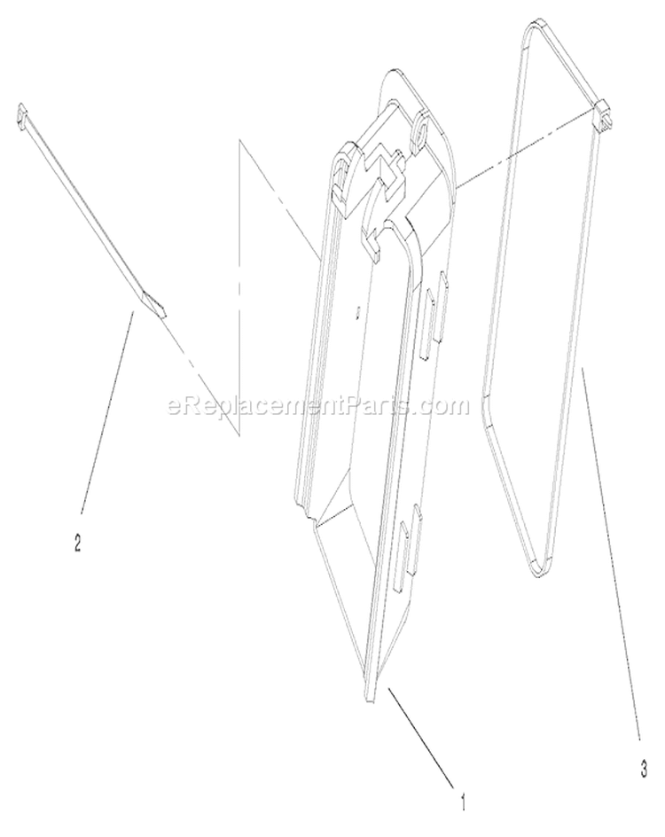 Bag Chute Assembly Diagram and Parts List for 20025 210000001-210999999 - 2001 Toro Lawn Mower