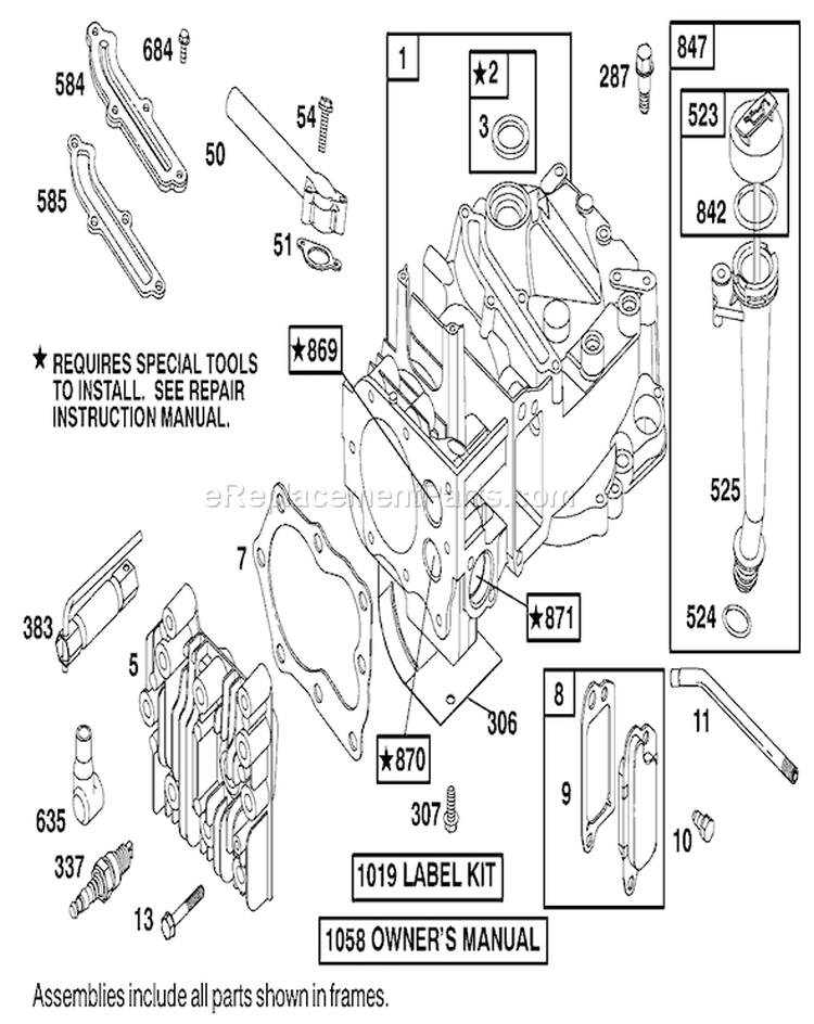 Page E Diagram and Parts List for 20025 210000001-210999999 - 2001 Toro Lawn Mower