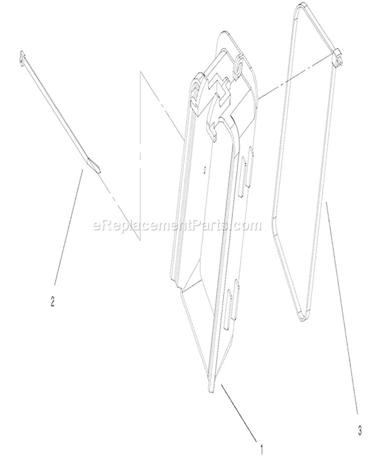 Bag Chute Assembly Diagram and Parts List for 20027 210000001-210999999 - 2001 Toro Lawn Mower