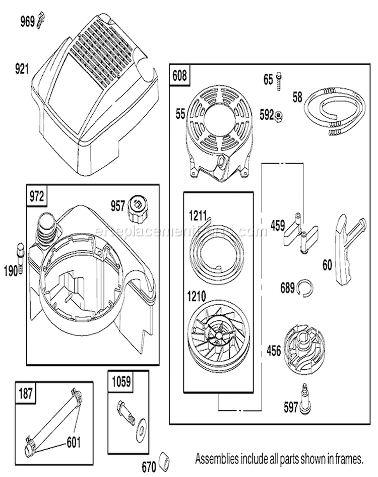 Page G Diagram and Parts List for 20028 210000001-210999999 - 2001 Toro Lawn Mower