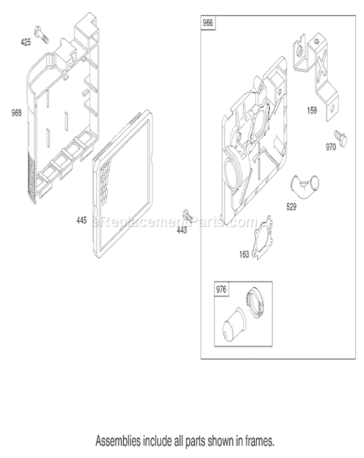 Air Cleaner Assembly Diagram and Parts List for 20037 220000001-220999999 - 2002 Toro Lawn Mower