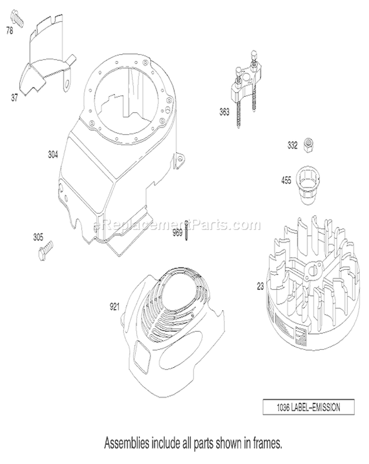 Blower Housing Assembly Diagram and Parts List for 20037 220000001-220999999 - 2002 Toro Lawn Mower
