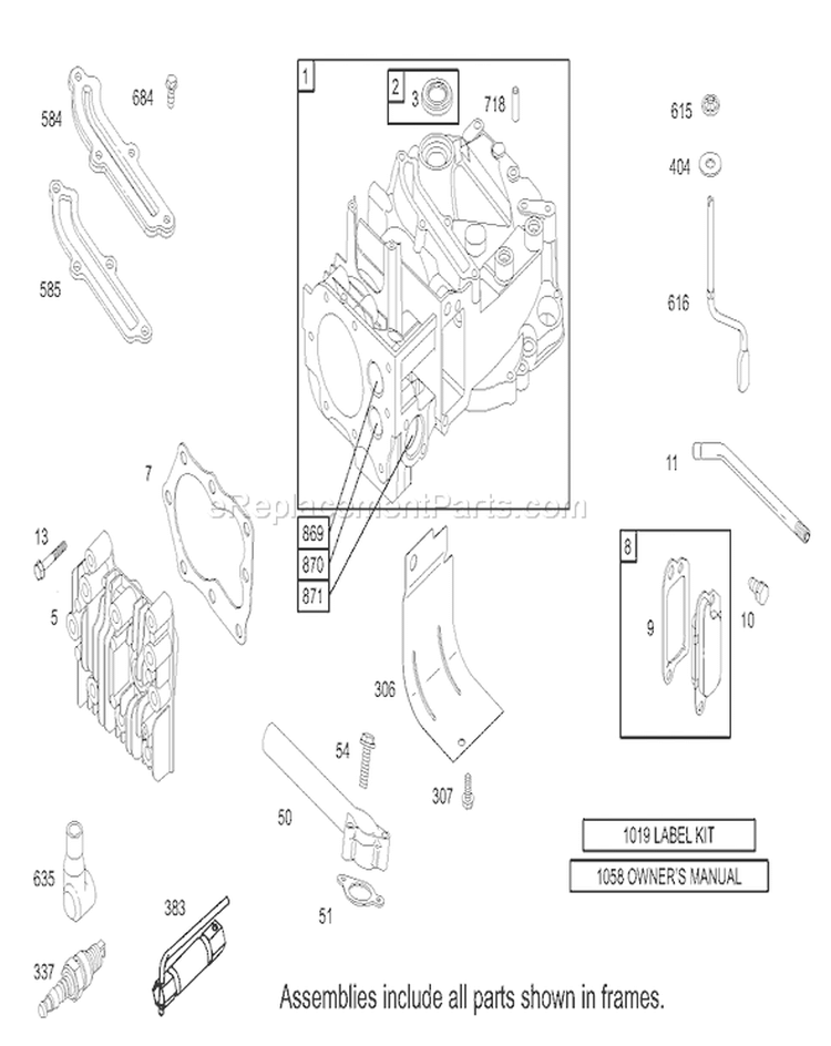 Cylinder Assembly Diagram and Parts List for 20037 230000001-230999999 - 2003 Toro Lawn Mower