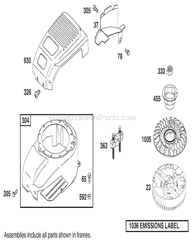 Blower Housing and Flywheel Diagram and Parts List for 20040 210000001-210999999 - 2001 Toro Lawn Mower