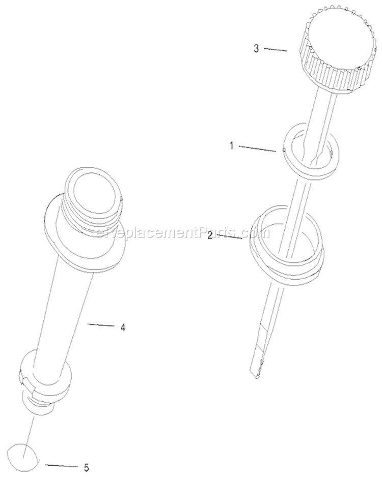 Dipstick and Oil Filter Diagram and Parts List for 20046 200000001-200999999 - 2000 Toro Lawn Mower